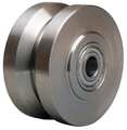 Zoro Select Caster Wheel, Steel, 4 in., 850 lb. W-420-SVB-1/2