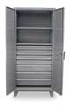 Strong Hold 12 ga. ga. Steel Storage Cabinet, 36 in W, 78 in H, Stationary 36-242-7DB