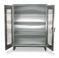 Strong Hold 12 ga. ga. Stainless Steel Storage Cabinet, 48 in W, 66 in H, Stationary 45-LD-243SS