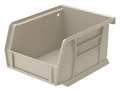 Akro-Mils 10 lb Hang & Stack Storage Bin, Plastic, 4 1/8 in W, 3 in H, Stone, 5 3/8 in L 30210STONE