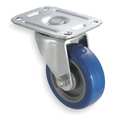 Zoro Select Swivel Plate Caster, Poly, 3 in., 125 lb., D 1UHN3