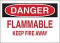Brady Danger Sign, 7 in H, 10 in W, Polyester, Rectangle, English, 86033 86033