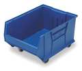 Quantum Storage Systems 250 lb Mobile Storage Bin, Polypropylene/Polyethylene, 18 1/4 in W, 12 in H, 29 7/8 in L, Blue QUS985MOBBL