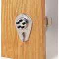 Kaba Pushbutton Deadbolt, Satin Chrome 919-26D