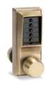 Kaba Push Button Lock, Entry, Antique Brass 1011-05-41