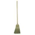 Tough Guy 11 1/2 in Sweep Face Broom, Medium/Stiff Combination, Natural, Tan, 38 in L Handle 1VAC1