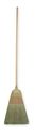 Tough Guy 11 in Sweep Face Broom, Medium/Stiff Combination, Natural, Tan, 38 in L Handle 1VAB7