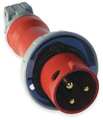 Hubbell IEC Pin and Sleeve Plug, 2P, 3W, 20A, 480V HBL320P7W