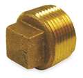 Zoro Select Red Brass Cored Plug, MNPT, 2" Pipe Size 1VFT4