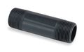Zoro Select 3" MNPT x 10" TBE PVC Pipe Nipple Sch 80 861-345