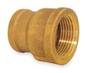 Zoro Select Red Brass Reducing Coupling, FNPT, 1" x 1/2" Pipe Size 6RCZ0