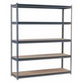 Zoro Select Boltless Shelving Unit, 18"D x 72"W x 72"H, 5 Shelves, Steel UR1872