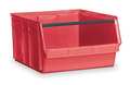 Quantum Storage Systems 150 lb Storage Bin, Polyethylene, 18 3/8 in W, 11 7/8 in H, 29 in L, Red QMS743RD