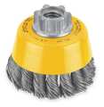 Dewalt 3" x 5/8"-11 HP .020 Carbon Knot Wire Cup Brush DW4910