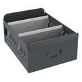 Zoro Select Drawer Storage Bin, Steel, 8 1/4 in W, 4 1/2 in H, 11 in L, Gray 1VL74