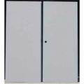 Ceco Security Double Doors, RHR, 84 in H, 96 in W, 1 3/4 in Thick, 18-gauge steel, Type: 3 CHMDD 80 70-RHR-CYL-ST