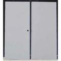 Ceco Security Double Doors, LHR, 80 in H, 60 in W, 1 3/4 in Thick, 18-gauge steel, Type: 2 CHMDD 50 68-LHR-CYL-CU