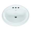 American Standard Bathroom Sink, Counter Top, 19-1/8 In. L 0491019.020