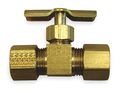 Zoro Select Needle Valve, Straight, Brass, 1/4 In. 6MM66