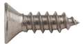 Zoro Select Sheet Metal Screw, #4 x 3/8 in, Plain 18-8 Stainless Steel Flat Head Phillips Drive, 100 PK U51680.011.0037