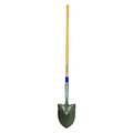 Westward 14 ga Standard Step Round Point Shovel, Steel Blade, 48 in L Natural Wood Handle 1WG31