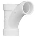 Zoro Select PVC Wye and 45 Degrees  Elbow, Hub, 2 in x 2 in x 1 1/2 in Pipe Size 1WJX9