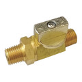 Zoro Select 1/4" MNPT Brass Ball Valve Inline G-BVRM-25M