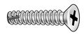 Zoro Select Thread Cutting Screw, #10 x 1/2 in, Plain Stainless Steel Flat Head Phillips Drive, 100 PK 1WU70