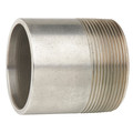 Zoro Select 2" MNPT x 2-1/2" TOE Stainless Steel Pipe Nipple Sch 40 T6WNI2