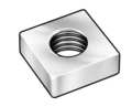 Zoro Select #10-32 Steel Zinc Plated Finish Machine Screw Square Nut, 100 pk. NUT90110F