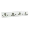 Zoro Select Coat and Garment Rack, 4 Hook, Nickel 1XNJ3