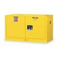 Justrite Sure-Grip EX Flammable Safety Cabinet, 17 gal., Yellow 891700