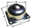 Ashland Conveyor Ball Transfer, Flange, 1-1/2In Ball Dia BT F 4H 1.5DIA 250 SS/SS
