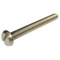 Zoro Select #10-32 x 3/4 in Slotted Pan Machine Screw, Plain 18-8 Stainless Steel, 100 PK 1ZY35