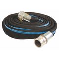 Continental 2" ID x 25 ft Rubber Water Discharge Hose BK RD200-25CE-G