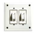 Cortech Duplex Switch Wall Plates and Covers, Number of Gangs: 2 Polycarbonate and Nylon Blend, White TPDS