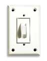 Cortech Single Switch Wall Plates and Covers, Number of Gangs: 1 Polycarbonate and Nylon Blend, White TPSS