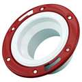 Zoro Select PVC Adjustable Closet Flange, Hub, 4 in x 3 in Pipe Size 05227
