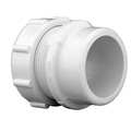 Zoro Select PVC Male Trap Adapter with Nut and Washer, Socket x Spigot, 1 1/2 in x 1 1/4 in Pipe Size 1CNY1