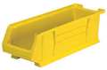 Akro-Mils 200 lb Storage Bin, Plastic, 8 1/4 in W, 7 in H, 23 7/8 in L, Yellow 30284YELLO