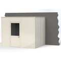 Porta-King 3-Wall Modular In-Plant Office, 8 ft H, 10 ft W, 8 ft D, White VK1STL-WCM 8'x10' 3-Wall
