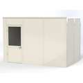 Porta-King 4-Wall Modular In-Plant Office, 8 ft H, 12 ft W, 8 ft D, White VK1DW-WCM 8'x12' 4-Wall