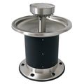 Acorn Controls Black and Silver, Circular, Wash Fountain 3506-3-F-BO-DV-VPB-MXTP
