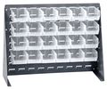 Quantum Storage Systems Steel Louvered Bench Rack, 27 in W x 1/4 in D x 21 in H, Gray QBR-2721-210-24CL