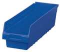 Akro-Mils 35 lb Shelf Storage Bin, Plastic, 6 5/8 in W, 6 in H, Blue, 23 5/8 in L 30094BLUE