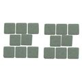 Zoro Select Felt Pads, Self-Stick, Square, 1", PK16 10J994