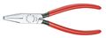 Knipex 6 1/4 in Flat Nose Plier, Side Cutter Plastic Coated Handle 91 61 160