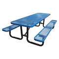 Leisure Craft Portalbe, Stnd, Picnic Table, 8ft., Blue T8XPP-BLUE