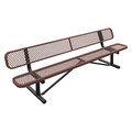 Leisure Craft Portable, Bench with Back, 8ft., Brown B8WBP-BROWN