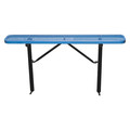 Leisure Craft Bench w/o Back, Ingroud Mount, 6ft., Blue B6XPIG-BLUE